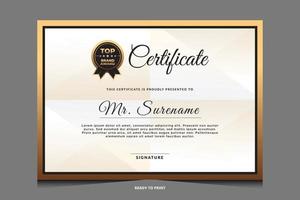 elegant luxe certificaatsjabloonontwerp vector