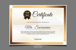 elegant luxe certificaatsjabloonontwerp vector