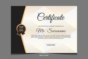 elegant luxe certificaatsjabloonontwerp vector