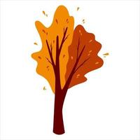 abstracte herfst boom. sierplant. cartoon-stijl. vector