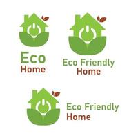 eco-vriendelijk huis illustratie ontwerp. vector