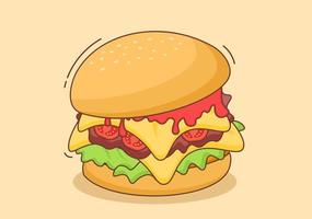 hamburger fastfood achtergrond vector