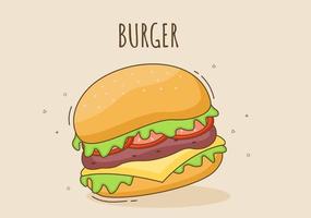 hamburger fastfood achtergrond vector