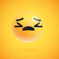 Leuke hoog-gedetailleerde gele emoticon voor Web, vectorillustratie vector