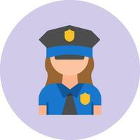 politievrouw vector icoon