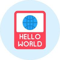 Hallo wereld vector icoon