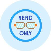 nerd enkel en alleen vector icoon