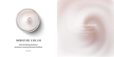 hydraterende crème of swirl cosmetische crème, bovenaanzicht vector. vector