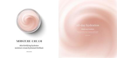 hydraterende crème of swirl cosmetische crème, bovenaanzicht vector. vector