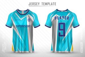 sport jersey en t-shirt sjabloon sport jersey ontwerp vector mockup.