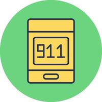 911 telefoontje vector icoon