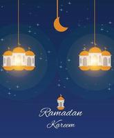 achtergrond islamitisch ramadan kareem vector ontwerp gratis download