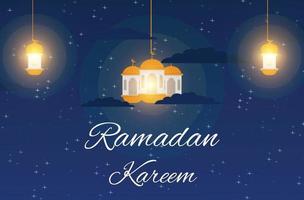 achtergrond islamitisch ramadan kareem vector ontwerp gratis download