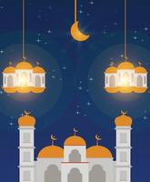 achtergrond islamitisch ramadan kareem vector ontwerp gratis download