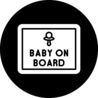 baby Aan bord vector icoon