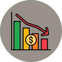 economisch crisis vector icoon