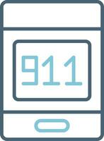 911 telefoontje vector icoon