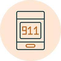 911 telefoontje vector icoon