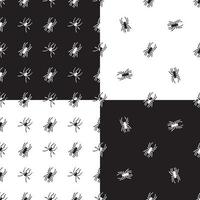naadloze patronen met spinnen. vector halloween achtergronden