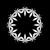 marihuana cirkel vorm samenstelling, kan gebruik voor decoratie, overladen, behang, omslag, kunst illustratie, textiel, kleding stof, mode, of grafisch ontwerp element. vector illustratie