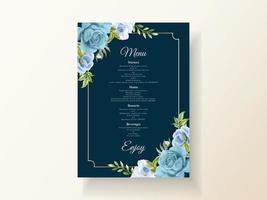 elegante bloemen aquarel bruiloft uitnodigingskaart vector