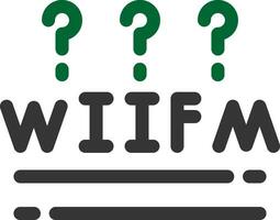 wiifm creatief icoon ontwerp vector