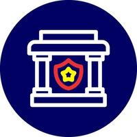 Politie station creatief icoon ontwerp vector