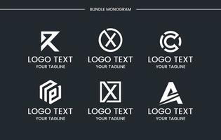 monogram set brief logo ontwerp vector