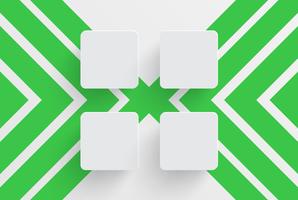 Schoon sjabloon voor reclame met groene pijlen, vectorillustratie vector