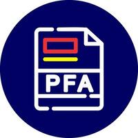 pfa creatief icoon ontwerp vector