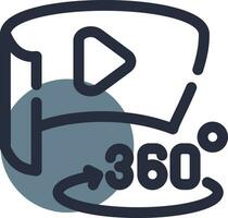 360 mate video creatief icoon ontwerp vector