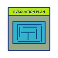 evacuatie plan vector icoon