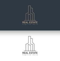 onroerend goed logo constructie en gebouw logo sjabloon vector