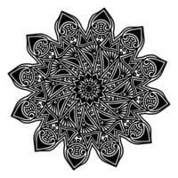 bloeien artistiek mandala-ontwerp van afdruksjabloonachtergrond vector