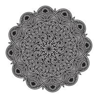 arabesk islamitisch mandala-achtergrondontwerp met bloemenlijntekeningen vector