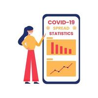 illustratie van de verspreiding van covid vector