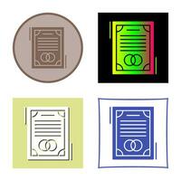 bruiloft contract vector icon