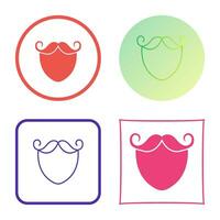 baard en snor vector icoon