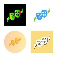 theater maskers vector icoon