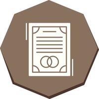 bruiloft contract vector icon