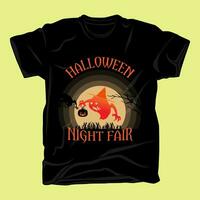 halloween t-shirt ontwerp voor halloween geliefden vector