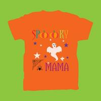 halloween t-shirt ontwerp voor halloween geliefden vector