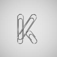 Gekoppelde paperclips vormen een karakter, vector