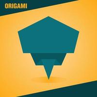 vector origami papier laag overlap achtergrond ontwerp