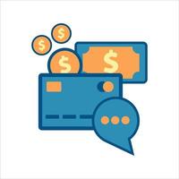 creditcard met geldpictogram. financieel icoon vector