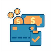 creditcard met geldpictogram. financieel icoon vector