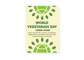 wereld vegetarische dag poster ontwerpsjabloon. ontwerpsjabloon voor flyers. vector