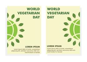 wereld vegetarische dag poster ontwerpsjabloon. ontwerpsjabloon voor flyers. vector