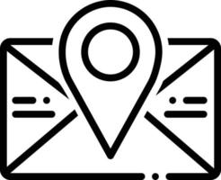 lijnpictogram voor postcode vector