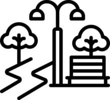 lijnpictogram voor park vector